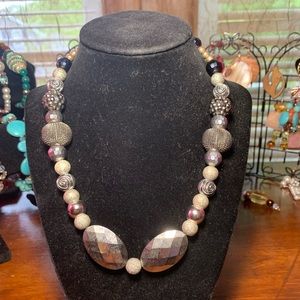 Gray and black necklace!!